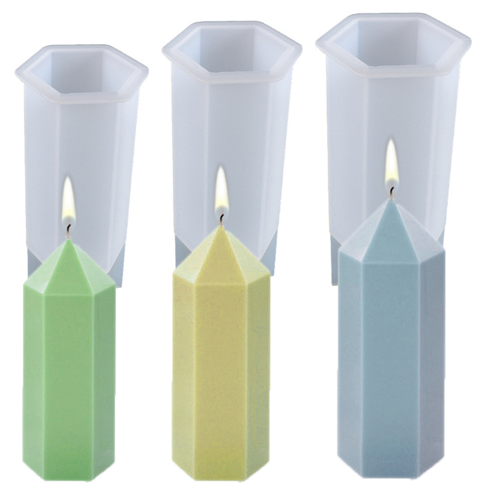 Soap Making Lab - Silicone Coluna Hexagonal Moldes De Vela,